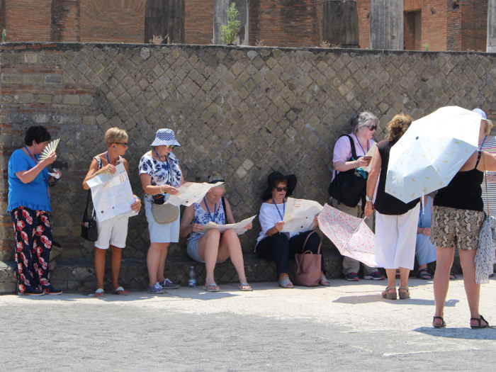  Something to remember about ancient ruins is just how little shade they provide. I had the misfortune of visiting Pompeii in the midst of Europe