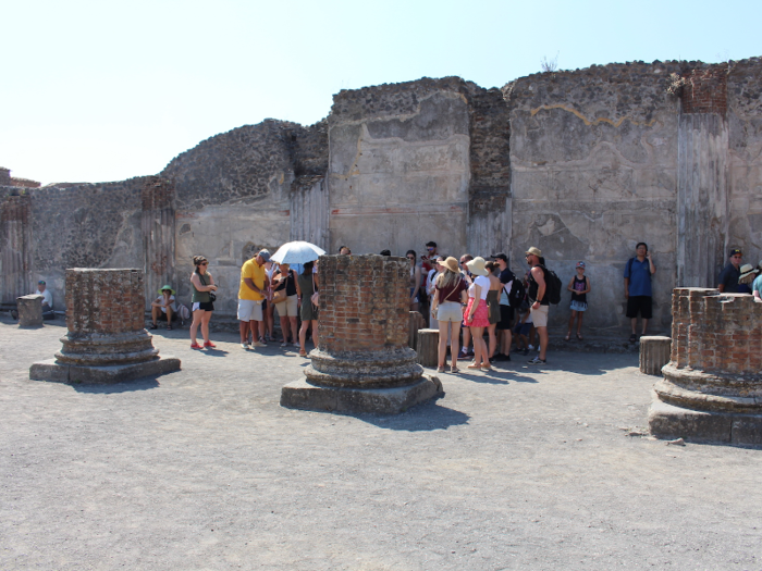 Centuries after its inception, the forum is still the nucleus of Pompeii. When I visited, it was a hubbub of tourists waiting for their guides, taking photos, and sheltering in the shade.