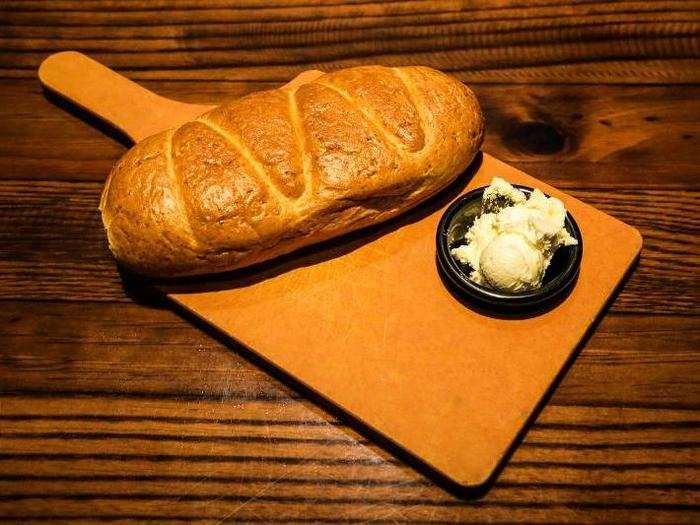 The bread at LongHorn was presented in nearly the exact same way as at Outback. It was also hot and fresh. It had a similar honey-wheat flavor to Outback