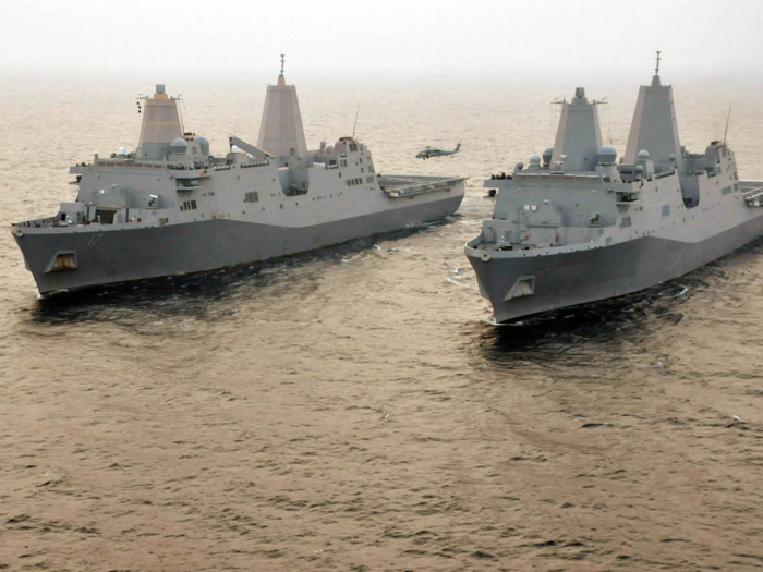 San Antonio-class amphibious transport docks are named after US cities or communities, and for cities attacked on September 11, 2001. The only exception is the USS John P. Murtha, named for Pennsylvania congressman and Marine John P. Murtha.