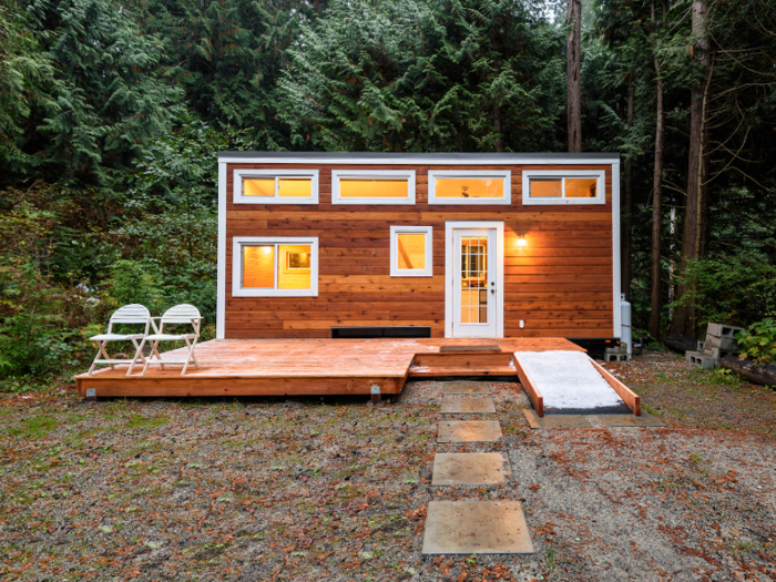 Ryan Mitchell has saved six figures since moving into his tiny house.