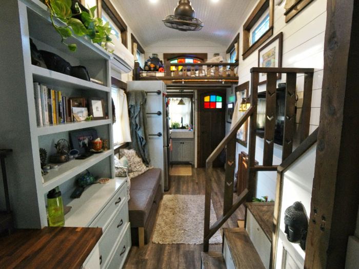 Couple Tim and Sam have cut back on unnecessary expenses because living in a tiny house has forced them to downsize.