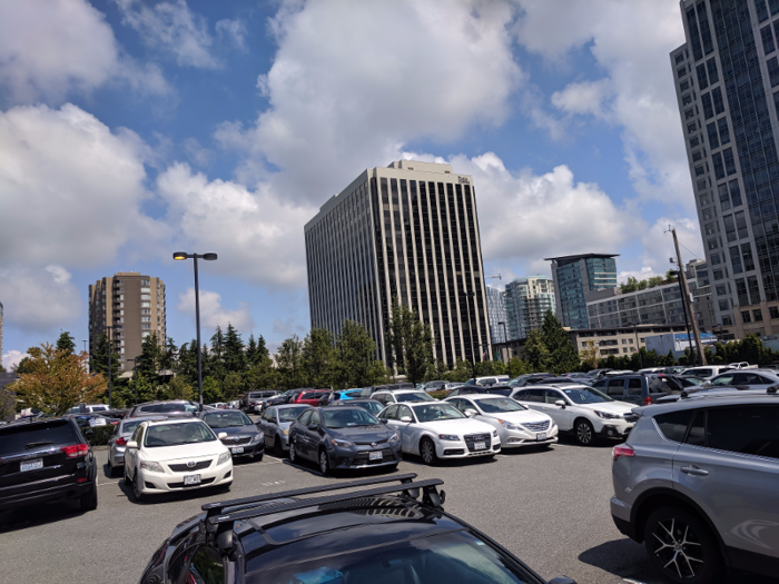 But behind Bellevue Corporate Plaza, Amazon plans to build a 43-story tower, its tallest building, which could potentially have 4,200 employees. Right now, that area is still a parking lot.