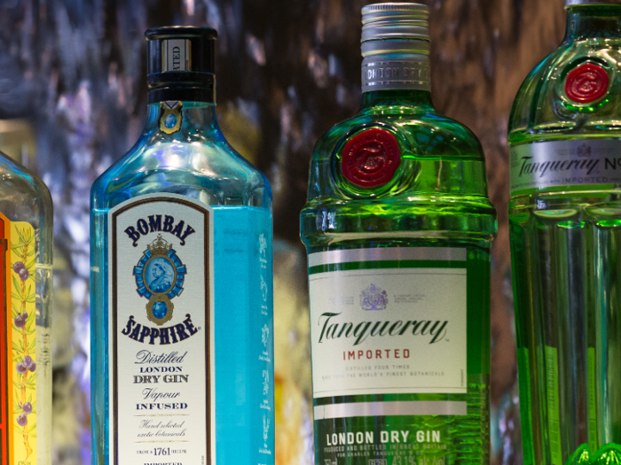 Tanqueray and Bombay Sapphire