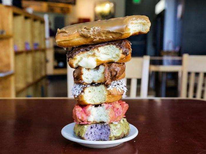 In this tower of doughnuts, there were highlights and lowlights. My personal favorite was the Maple Bar, while the creative and risky Lemon Glazed Blueberry Cake didn