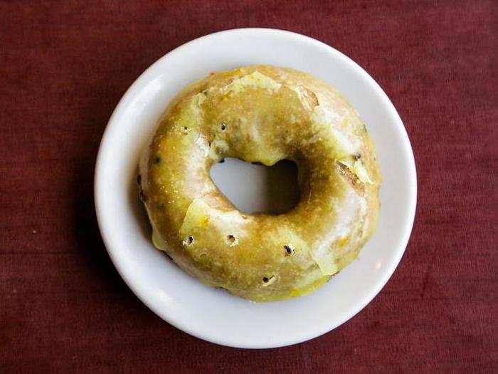 LEMON GLAZED BLUEBERRY CAKE — This is less of a traditional doughnut and more of a cake in the skin of a doughnut.