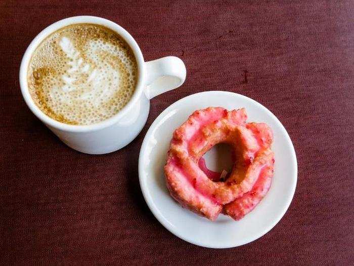 RASPBERRY GLAZED OLD FASHIONED — First on my plate was this crinkly pink belle.