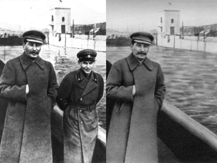 Dictators of all stripes relied on retouching to alter photos that portrayed "inconvenient" realities.