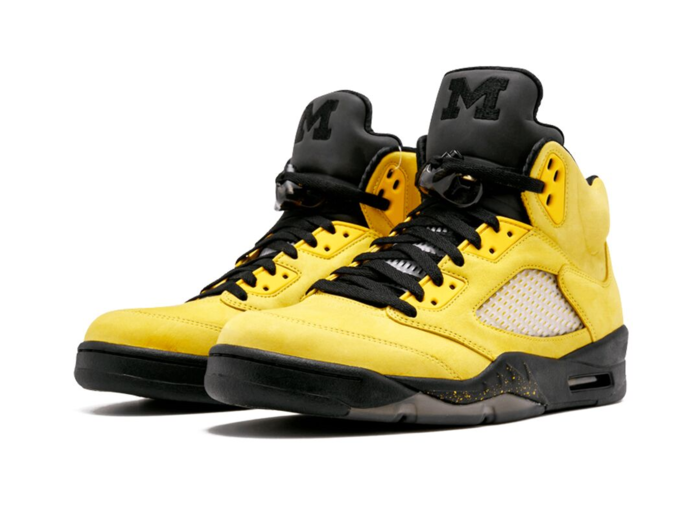 1 (tie). Air Jordan 5 Retro Michigan Fab 5