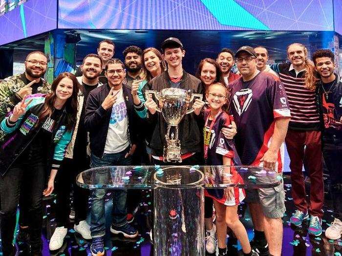 He was joined on stage by his family and Epic Games employees to celebrate his win.