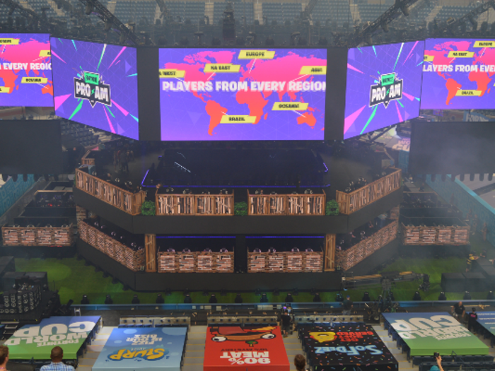The inside of Arthur Ashe Stadium was completely transformed for the Fortnite World Cup, too.