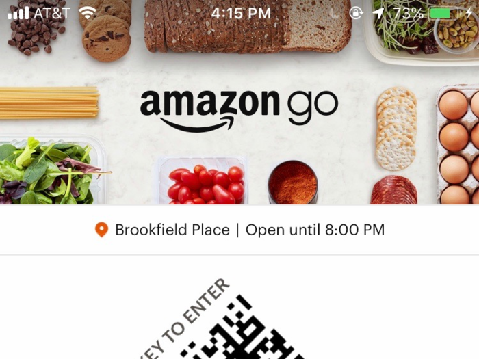 We downloaded the Amazon Go app and plugged in our location.