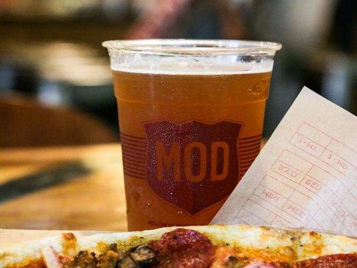 MOD — ALASKAN PALE ALE: Crisp and mild, the Alaskan pale ale at MOD was the ideal partner for my pizza. It enhanced the savory flavor notes.