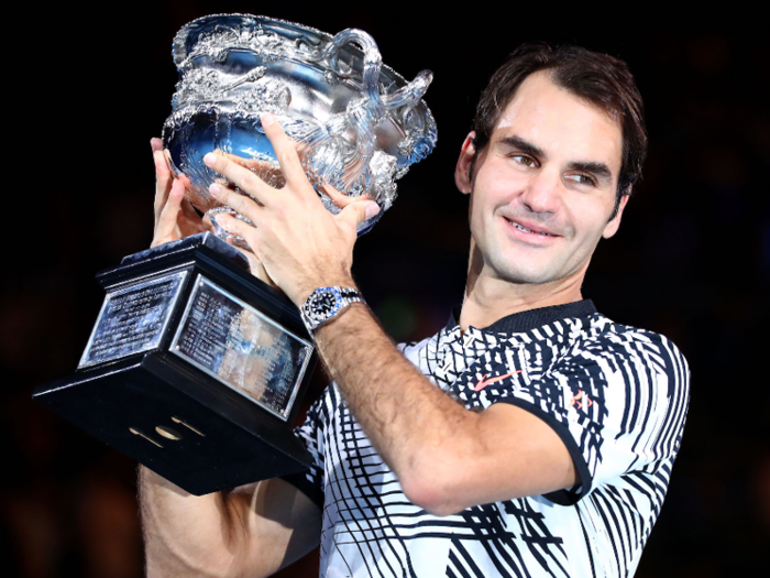 One year later, he signed a sponsorship deal with watchmaker Maurice Lacroix. Later, Rolex struck an endorsement deal with Federer worth a reported $15 million. Here he is wearing an impossible-to-find, $14,000 Rolex Sky-Dweller back in 2018. Perks of being an ambassador.