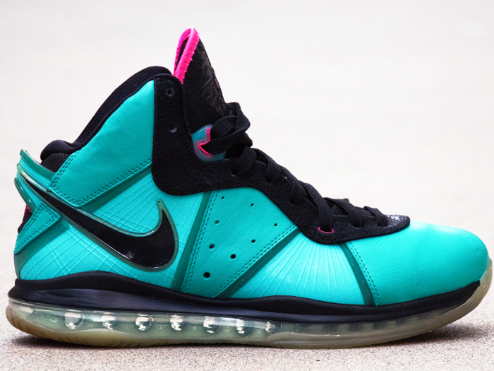 In 2010 basketball shoes hit a peak, according to Engvall. LeBron James had made the move to Miami and Nike was celebrating with a "South Beach" colorway of the LeBron 8 shoe. The bright colors and scarce availability made this drop "the perfect storm of excitement."