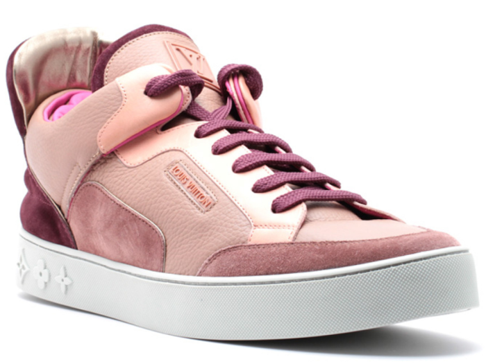 In 2009 Kanye West, whose nickname is "the Louis Vuitton Don," released a line of collaboration sneakers with the fashion house. The below shoe was aptly called the Don