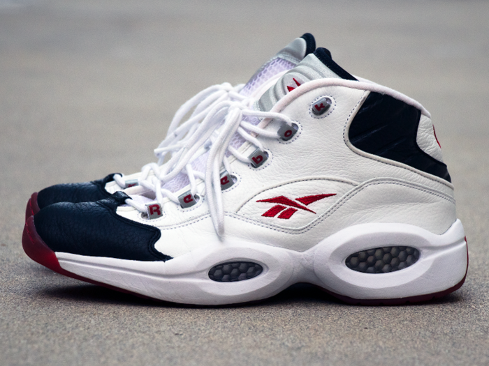 In 1996 the Reebok Question became basketball player Allen Iverson’s first signature sneaker, Engvall told Business Insider. The sneaker featured cushioning in a way that Engvall says pays tribute to Jordan, Iverson