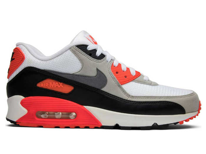 In 1990 Hatfield launched another Air Max after the first one became so popular. The new Nike Air Max 90 kept the airbag visible, but Semmelhack added he "broke the midsole into two sections to allow for increased performance when running."