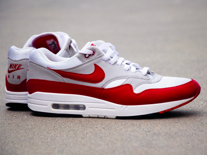 The 1987 Nike Air Max 1 was designed by Tinker Hatfield and inspired by the Pompidou Center in Paris, Engvall told Business Insider. He said Hatfield loved the "inside-out" design of the building, which inspired the window on the heel of the shoe, making the cushioning tech visible.