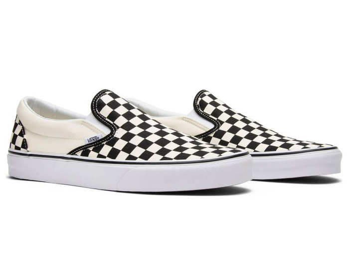 Also in 1982, the Vans Checkerboard slip-on appeared on the big screen in "Fast Times at Ridgemont High." Semmelhack wrote that of all the Vans styles, this is the most iconic. The style was "memorialized" in the movie that year, and she said it was inspired by the designs kids were drawing on their sneakers.