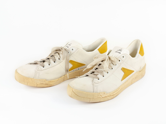 Today, the 1977 Bata x Wilson x John Woodens remains "one of the most sought-after sneakers by sneaker collectors," according to Semmelhack. She wrote that the signature shoes were available for only one year and featured a revolutionary polyurethane sole, making it lightweight, reducing fatigue, and increasing endurance.
