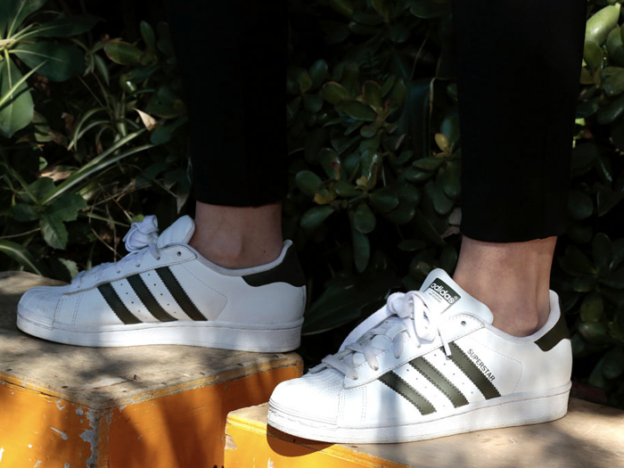 In 1969 the Adidas Superstar made waves as the first low-cut, leather basketball sneaker, according to Semmelhack. It also earned the nickname "Shell Toe" because of the shape of the shoe