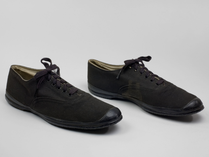 Fast forward to the 1890s, and Goodyear Rubber Manufacturing Company was making shoes for athletes. Semmelhack wrote that these shoes are relatively simple, but they have an air of elegance to them. "The attention to detail ... reflects the fact that the intended clientele was relatively privileged," she wrote.