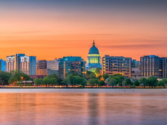 11. Madison, Wisconsin, has a population of 605,449.