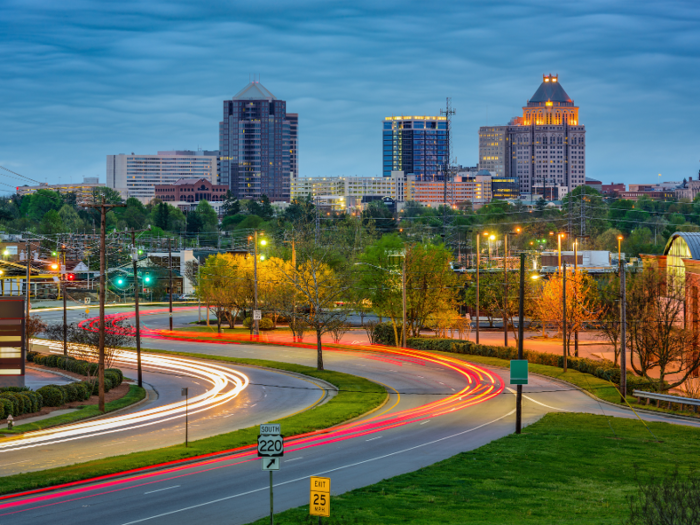 12. Greensboro, North Carolina, has a population of 723,885.