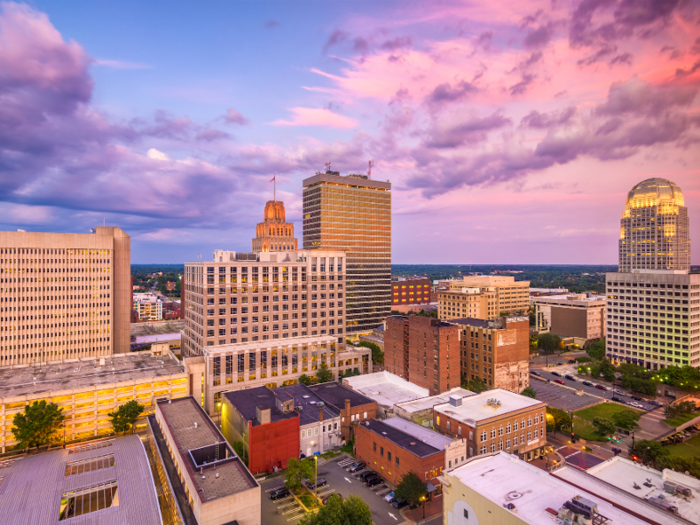 13. Winston-Salem, North Carolina, has a population of 640,537.