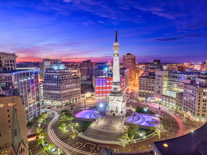 15. Indianapolis, Indiana, has a population of 1,888,085.