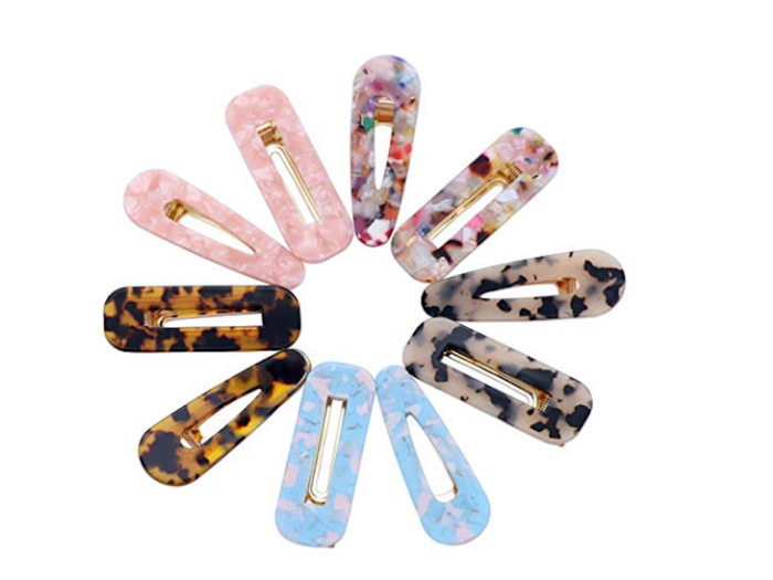 Acrylic alligator hair clips, $9.99.