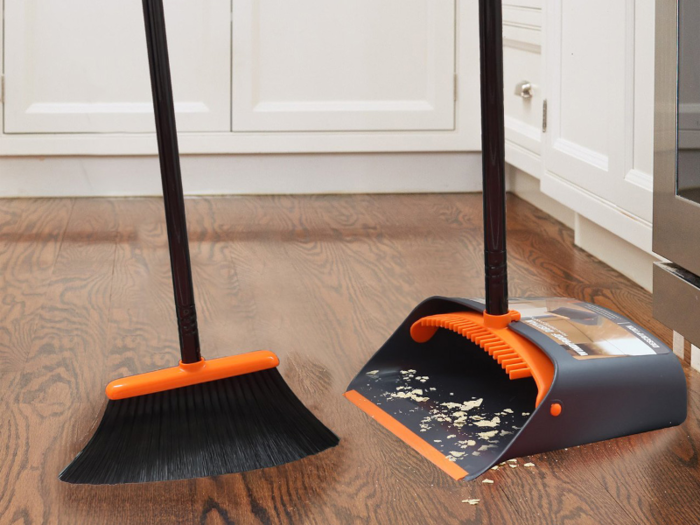 A broom and dustpan