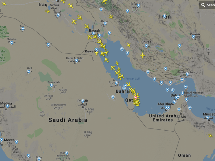 Qatar Airways, the national flag-carrier, was barred from using Saudi airspace, as were all flights in and out of Doha.