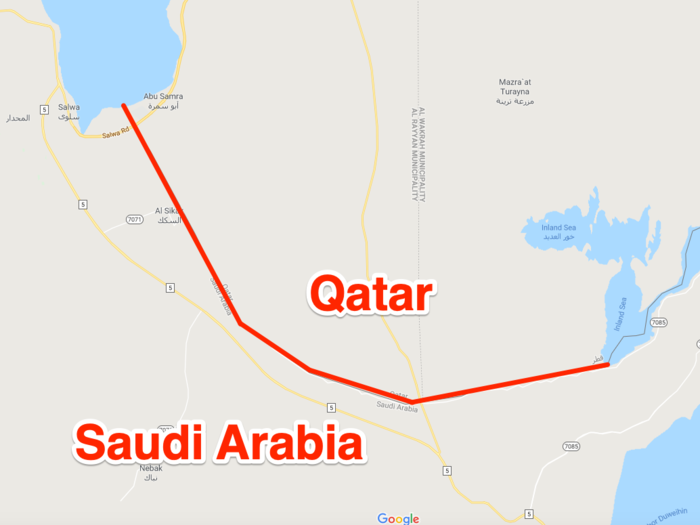 The border, with Saudi Arabia