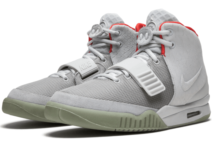 6 (tie). Nike Air Yeezy 2 Platinum — $6,000