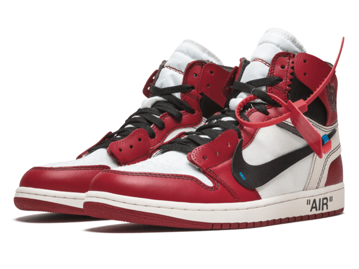 6 (tie). Off-White x Air Jordan 1 Chicago — $6,000