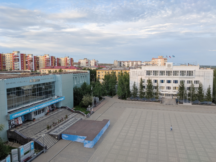 Mirny has a diamond mining museum and a sports center, but I didn