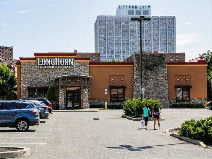 LongHorn Steakhouse is supposedly Texas-themed even though it was founded in Georgia.