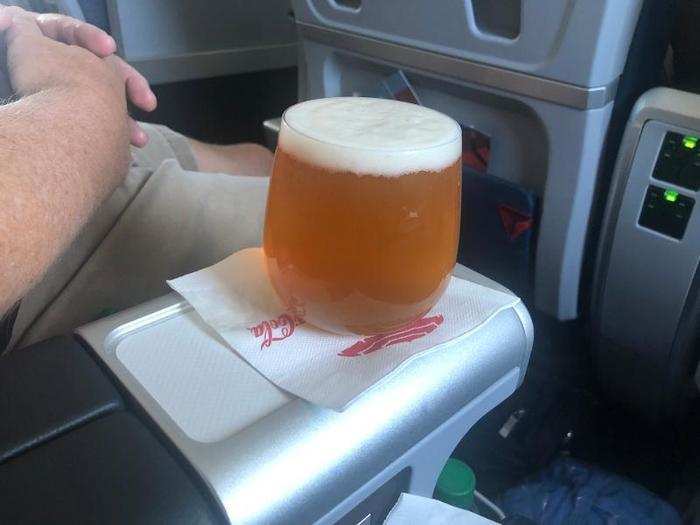 A few minutes after takeoff, our flight attendant came around to see if anyone wanted another drink. I mean, if you