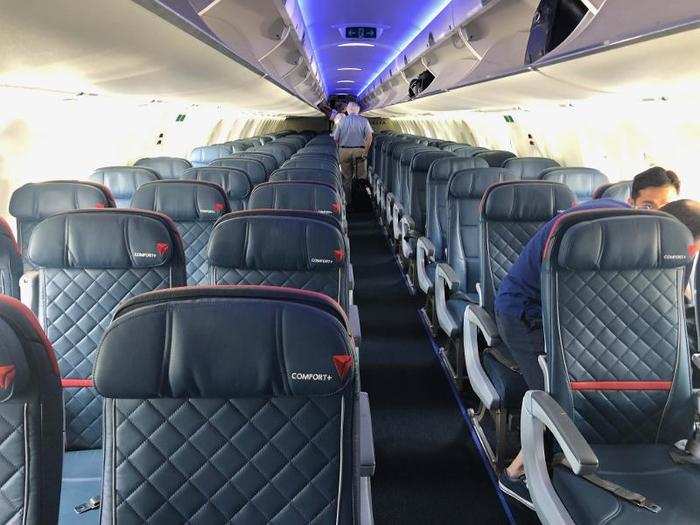 Economy class is in a 3-2 configuration, making the A220 perfect if you