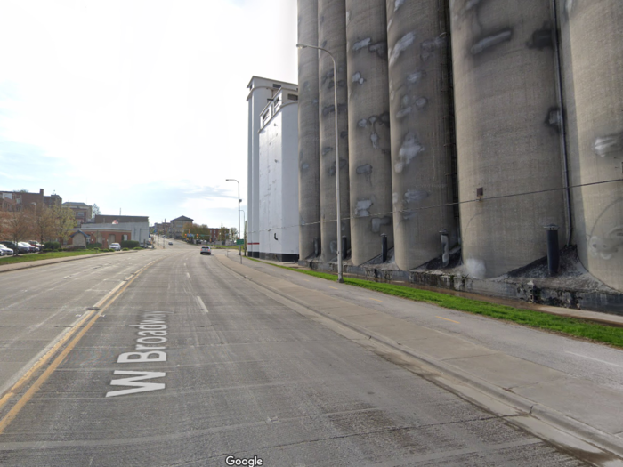 ... just a mill beside a flooded main road.