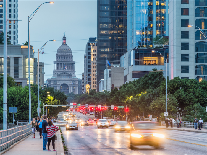 2. Austin, Texas: The GDP growth rate of 6.9% was the highest among the big metro areas, and the unemployment rate of 2.2% was tied for lowest.