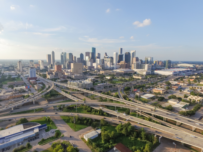 14. Houston, Texas: The job growth rate of 2.6% and average weekly wage of $1,318 were both the seventh highest among the 30 biggest metro areas, while the GDP growth rate of 0% was the lowest.