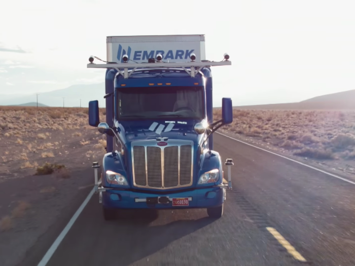 Embark driverless trucks