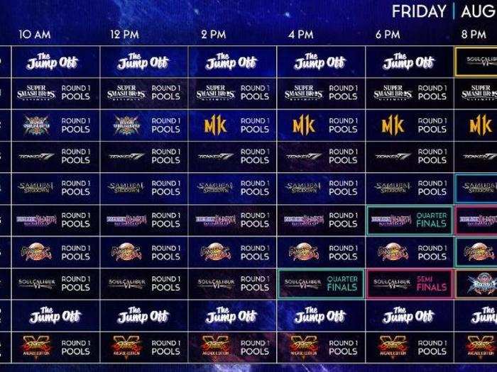 Evo will be streaming live across 10 different channels on Twitch.TV, so you can always track your favorite games.