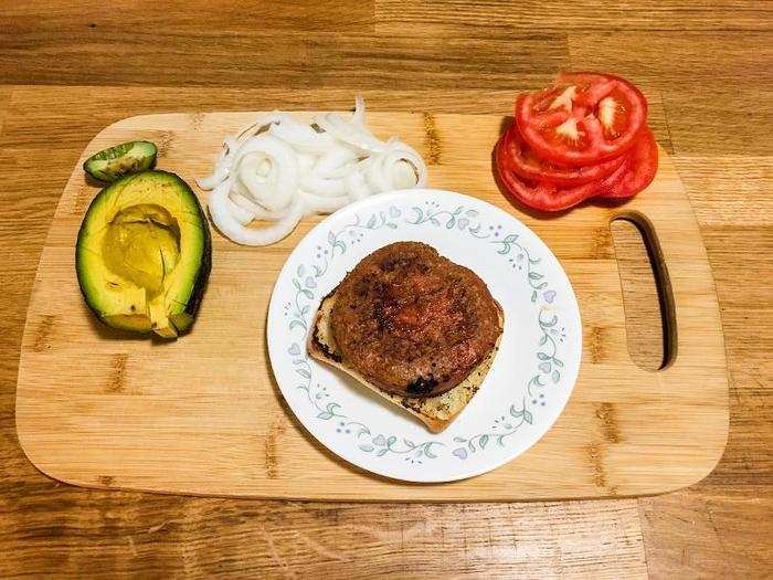 The patties actually reminded me of salmon burgers, which tend to have a similarly crispy outer texture and caramel brown color.