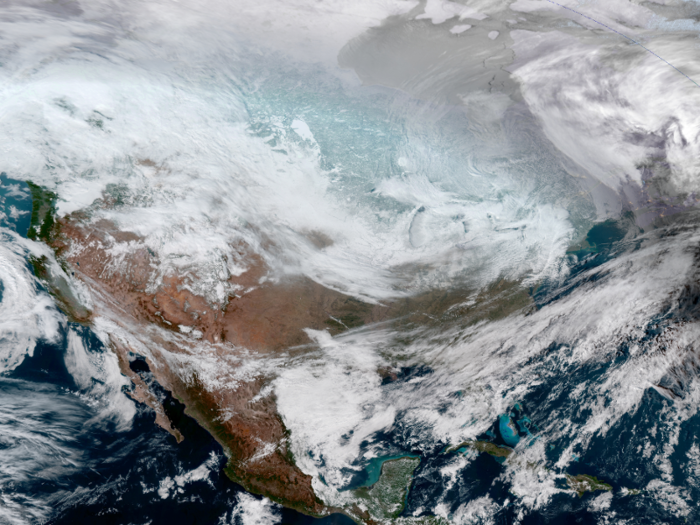 The polar vortex is a band of strong winds high in the atmosphere that locks cold air around the Arctic region.