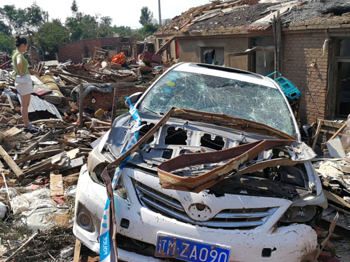 Tornados are rarely seen in this area, according to China