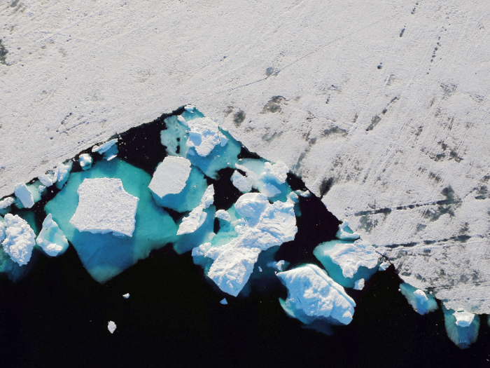 About 160 billion tons of surface ice from the Greenland Ice Sheet, which covers 80% of Greenland, melted in July 2019 because of warmer temperatures, according to Reuters.